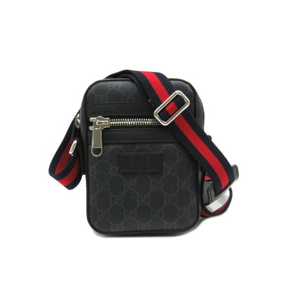 Gucci GG Supreme Shoulder Bag Canvas Black - Picture 1 of 10